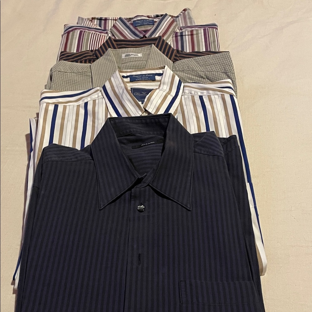 5 Classic Dress Shirt Armani bugatchi,